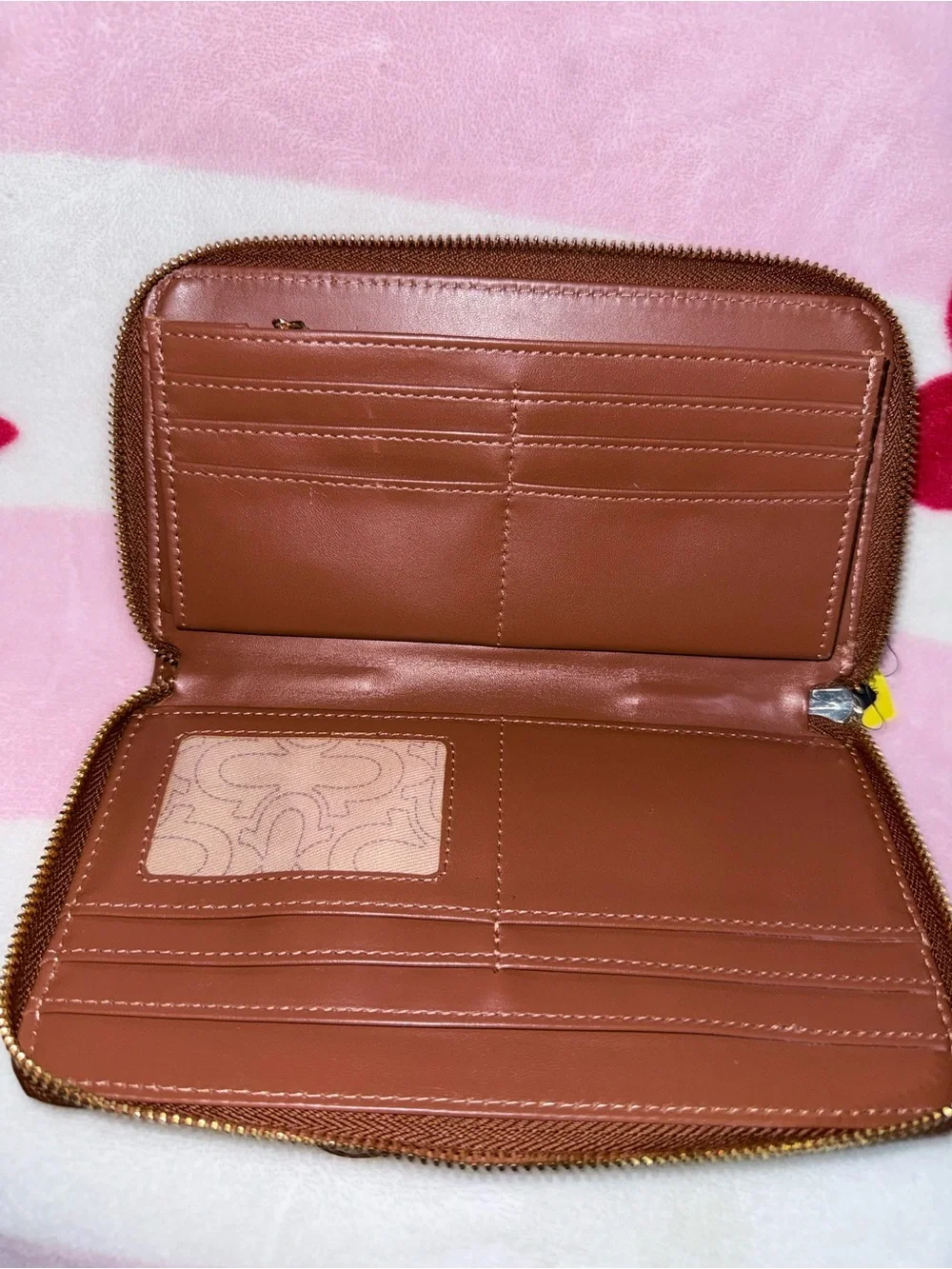 NWT True Religion Blue Denim & Brown Leather Wristlet Wallet